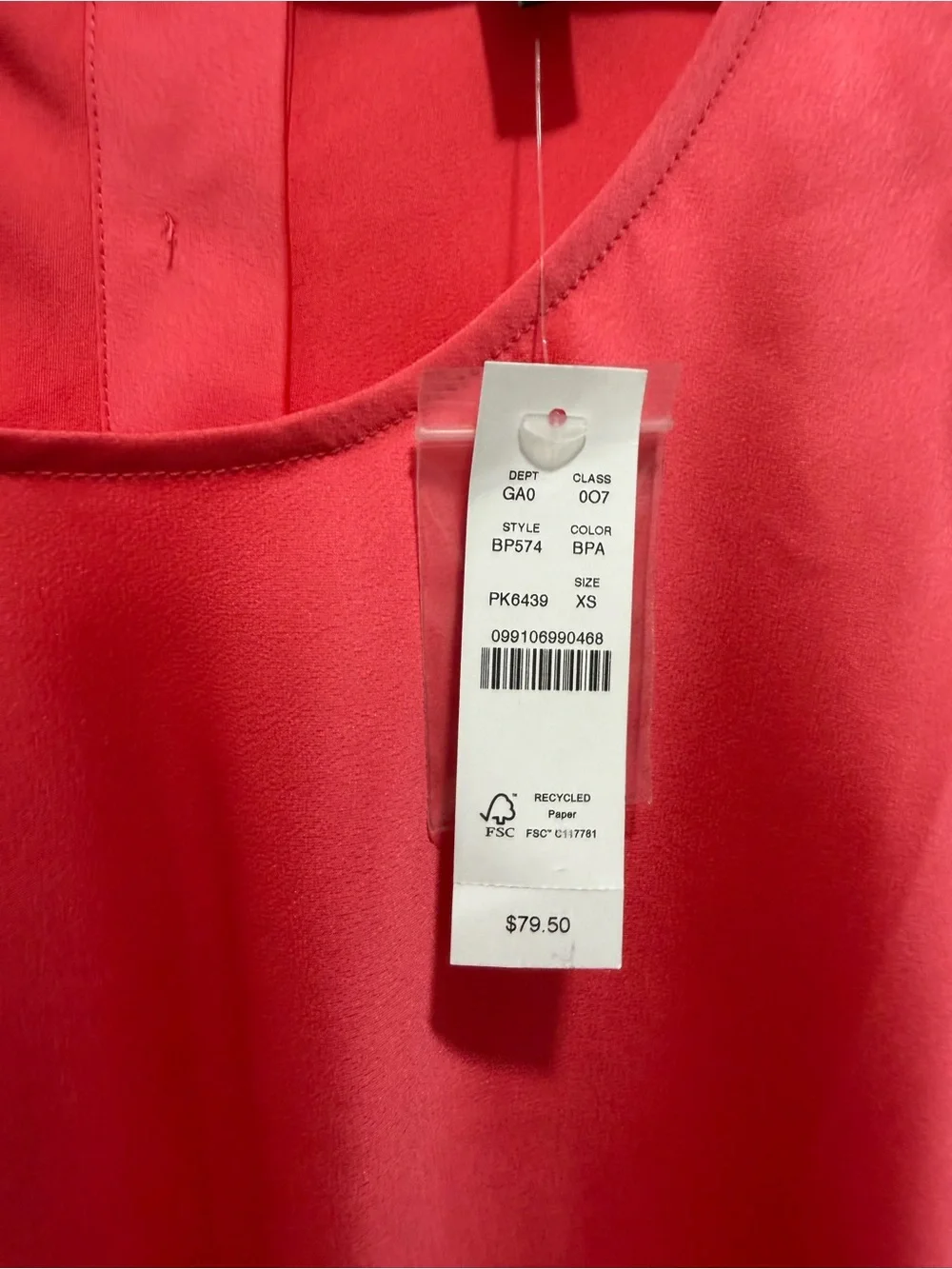 NEW J. Crew Sleeveless shell top in everyday crepe BP574 Brilliant Papaya XS $80